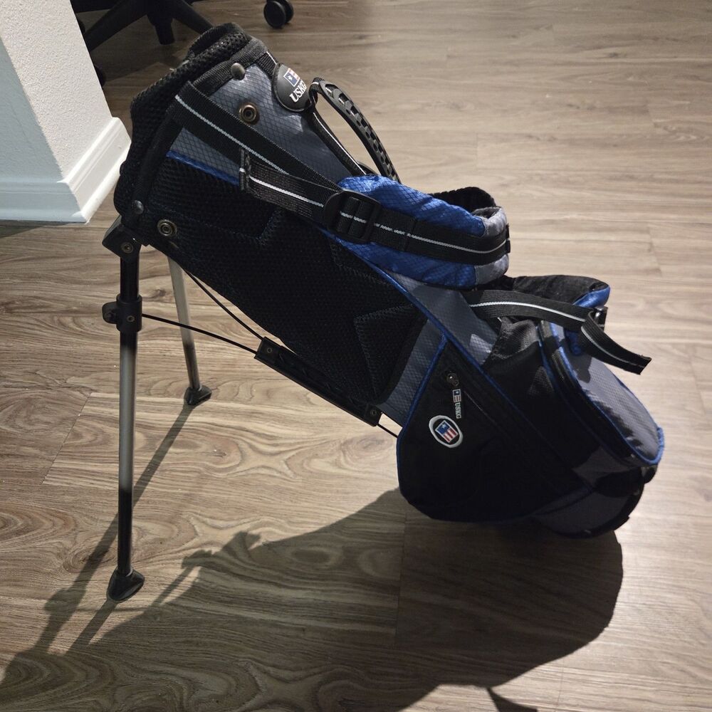 U.S. Kids Golf USKG/45 Stand Bag Youth Junior Lightweight Carry Blue 24” High